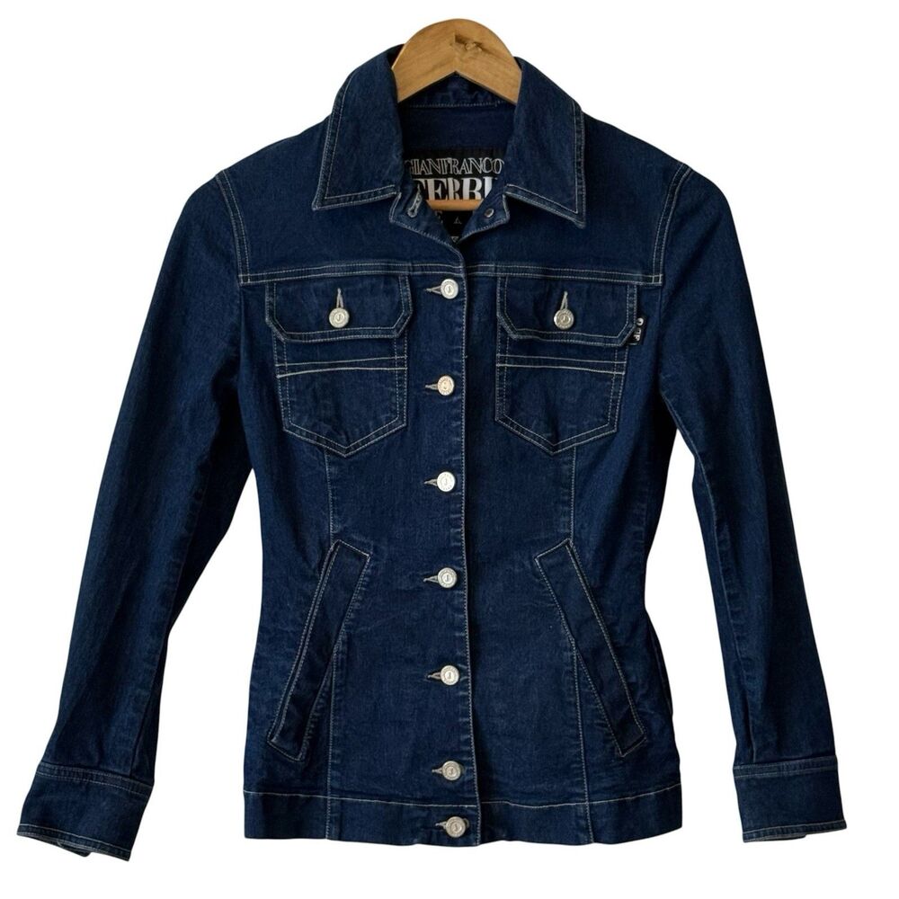 Vintage Y2K Gianfranco Ferre Jeans Denim Jacket Small Made Italy Designer